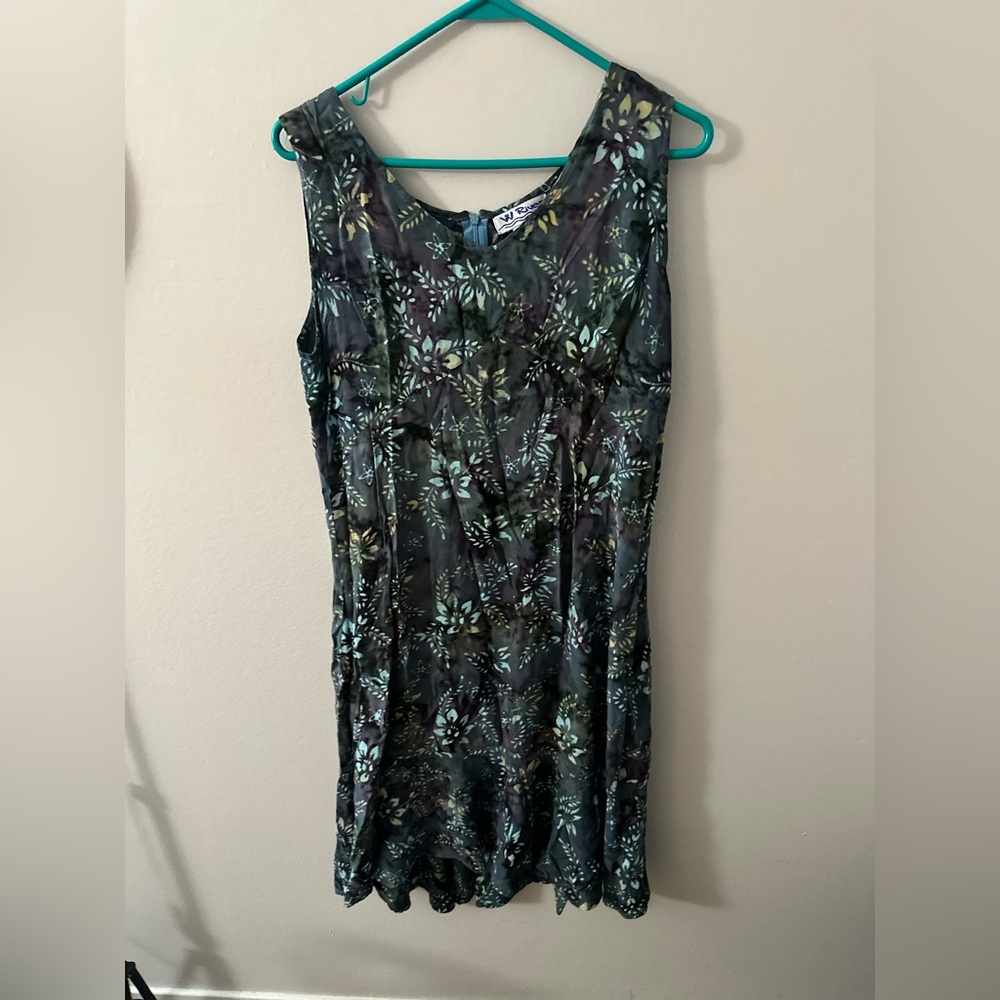 Floral Sleeveless Dress - Green Vintage